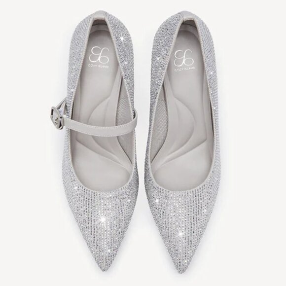 StyleFlex Pointed Toe Heeled Platform Pumps - Picture 2 of 7